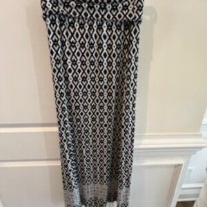 Max Studio Maxi Skirt w/Geometric Pattern & Turnback Waist-Size S